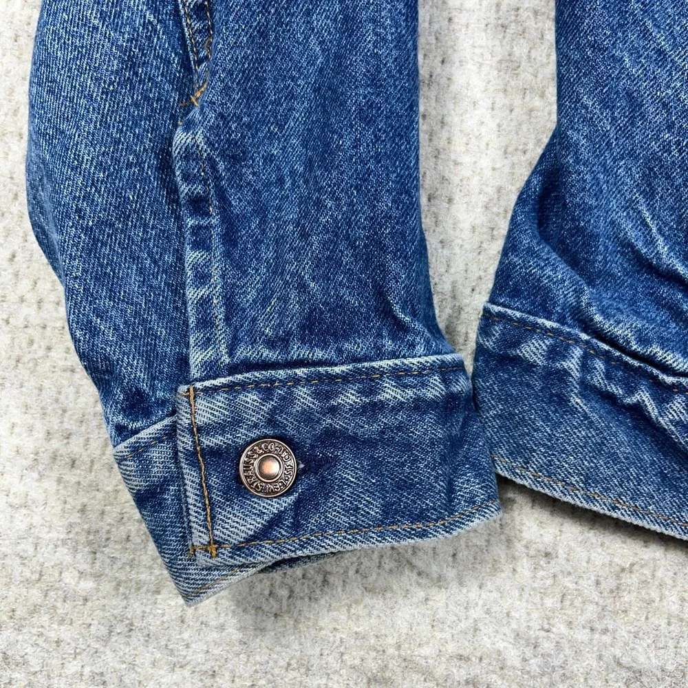 Vintage Levis Denim Jacket Men Size 42 Blue Med Wash 90s  USA Made 70506 0216